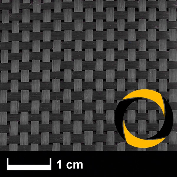 Kohlegewebe 160 g/m² (LW, gespreizt) 100 cm,